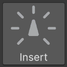 The Insert button in the toolbox