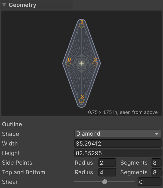 Diamond parameters