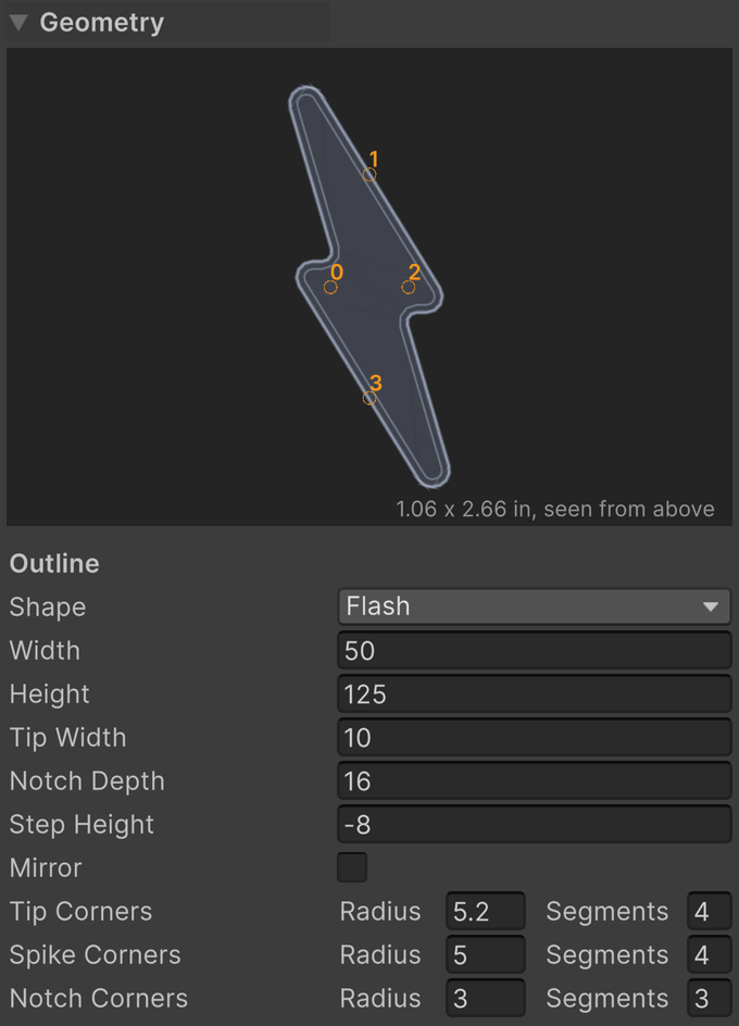 Flash parameters