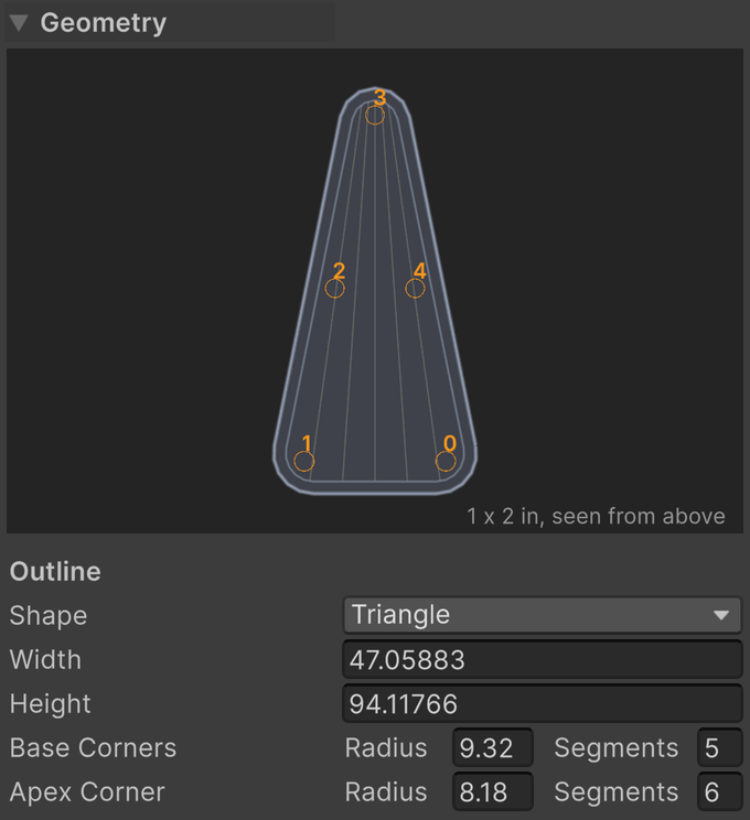 Triangle parameters