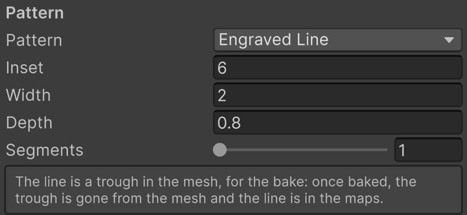 Engraved Line parameters