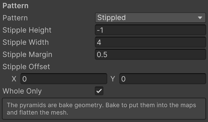 Stippled parameters