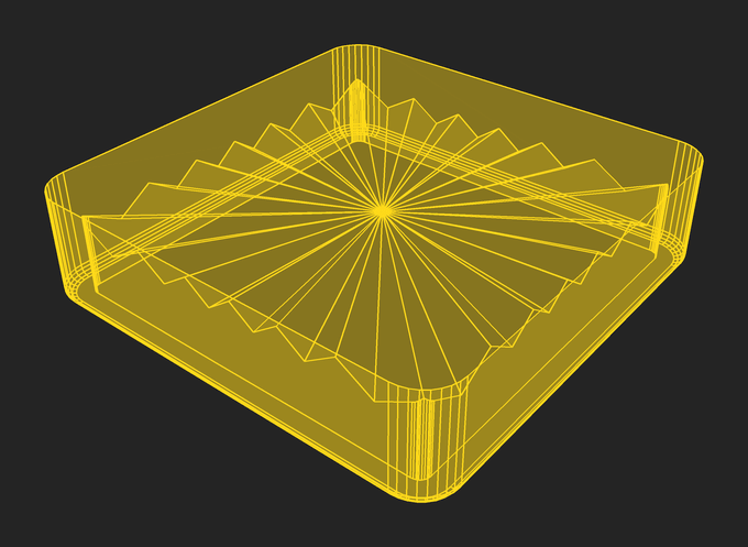 Wireframe of a starburst