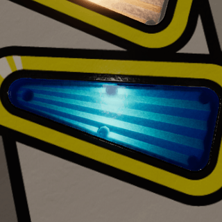Blue, on