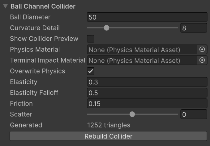 Ball Channel Collider section