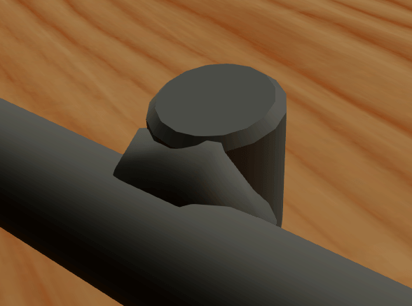 Solder blobs where a ring meets the rails