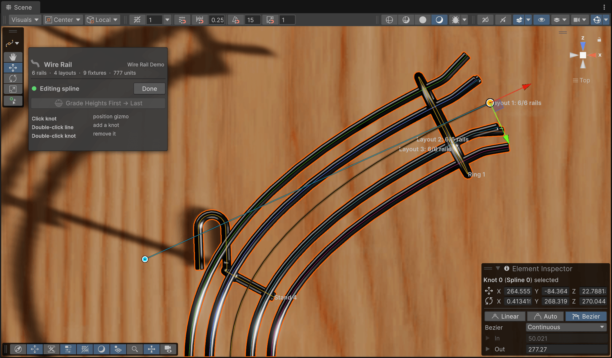 Editing the spline