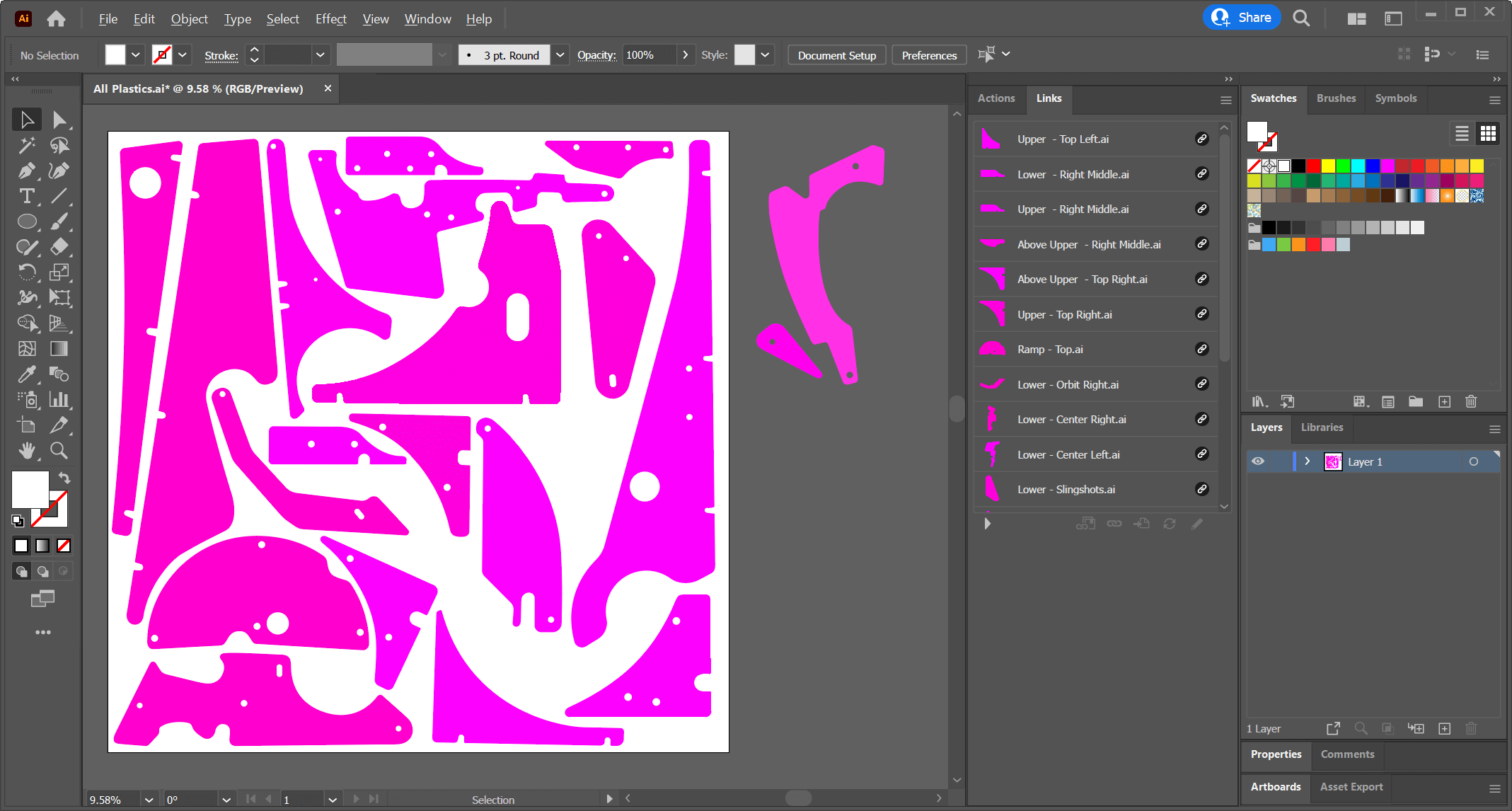 Plastic surfaces in Adobe Illustrator